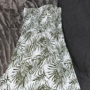Tropical Strapless Maxi Dress